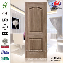 JHK-M01 Two Panels And Embossed Design EV Walnut 518 HDF FSC Door Skin